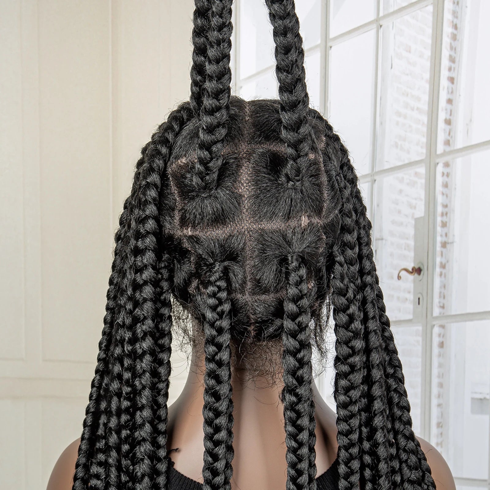 Jumbo Cornrow & Knotless Box Braids Wig | Full Lace | Baby Hair | Black Women Luxegan