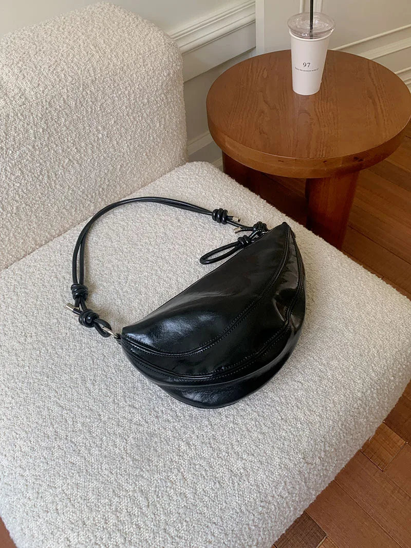 Fashionable PU Leather Saddle Bag | Casual Shoulder & Crossbody Purse Luxegan