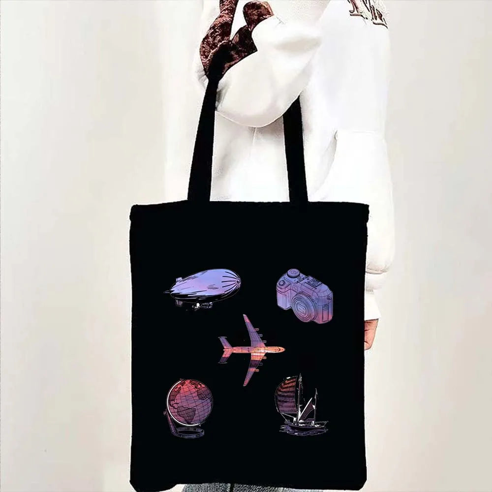 Woman's Large Capacity Canvas Tote Bag | Stylish Travel & Shopping Shoulder Handbag (Work, Gym, Grocery, Eco-Friendly) Luxegan