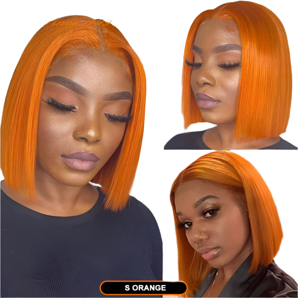 Ginger Short Bob Wig | Straight Human Hair T-Part Lace Front Luxegan