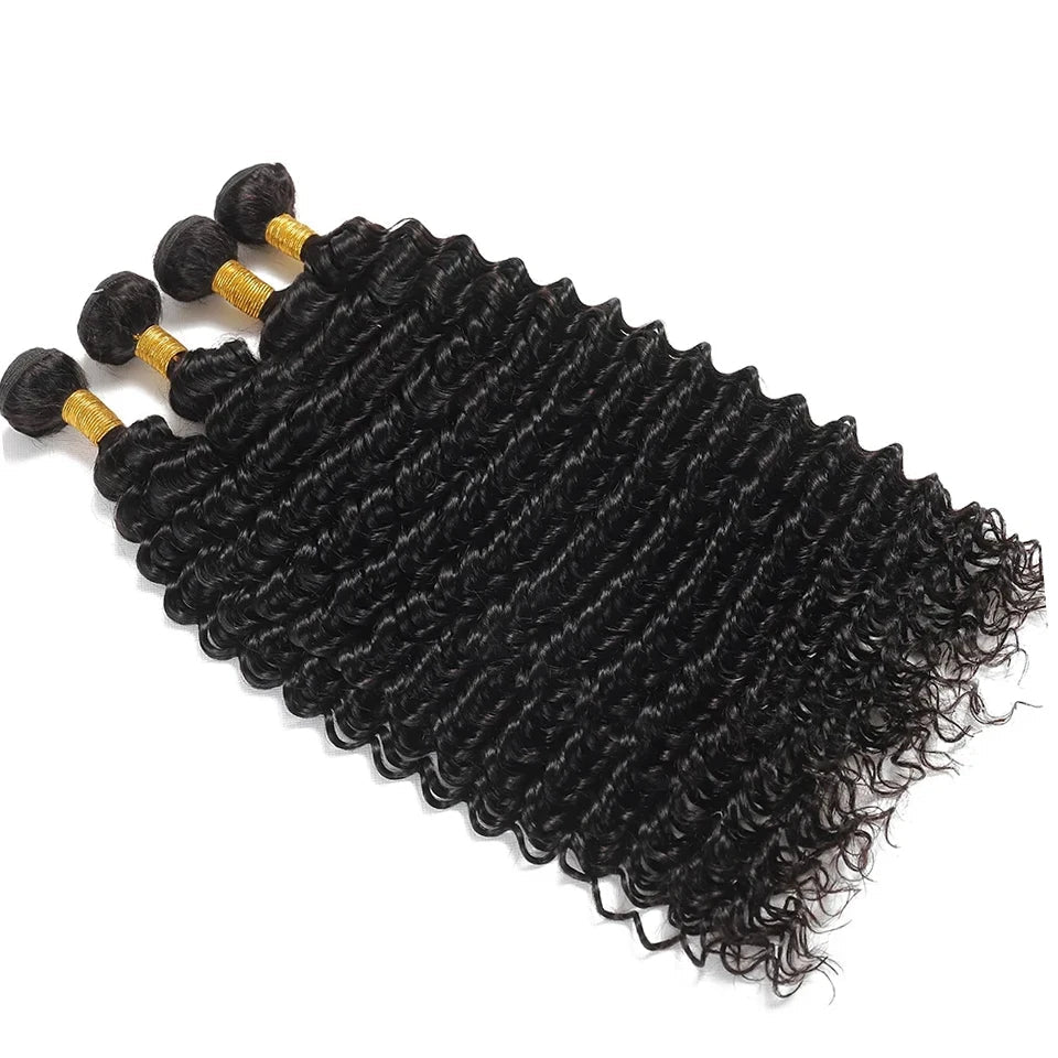 Brazilian Deep Wave Remy Hair Bundles | 1-3 Pcs 8"-32" Human Hair Extensions Luxegan