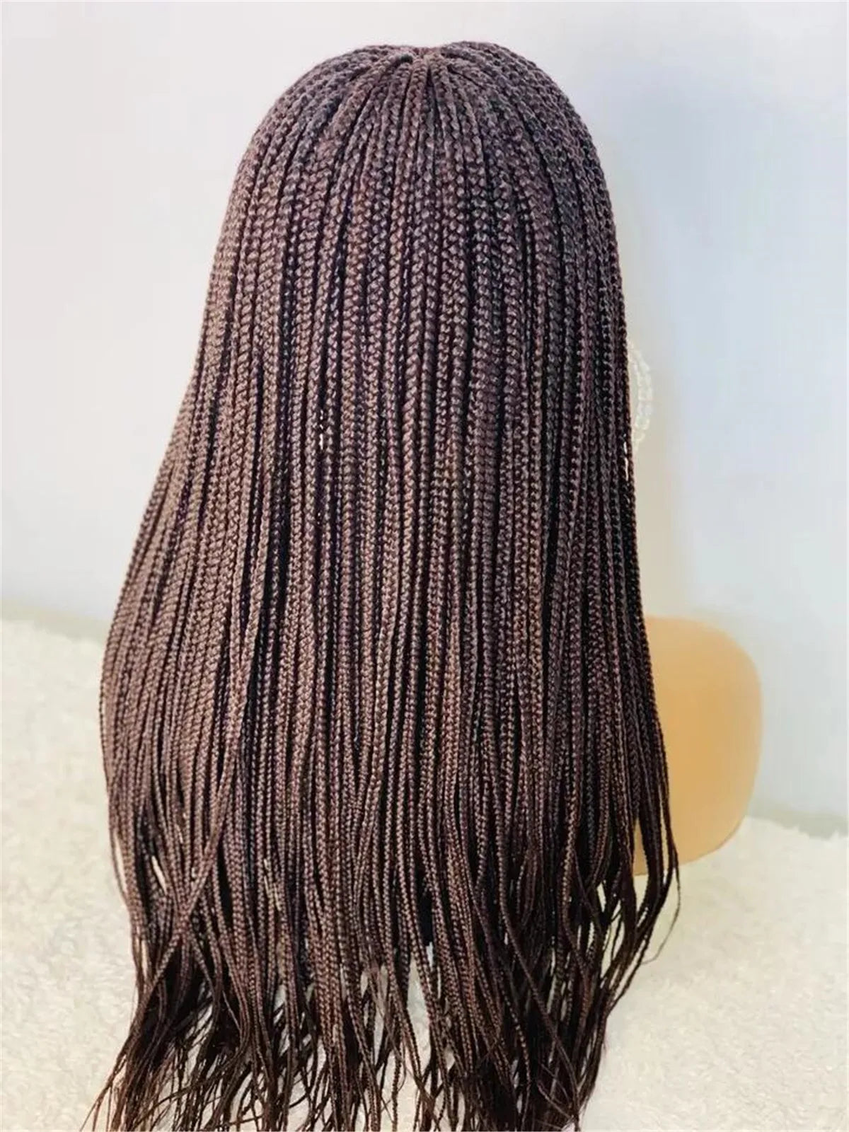 Honey Blonde #27 Box Braids Wig | Full Lace | Kanekalon Braids | Light Brown Lace | Black Women