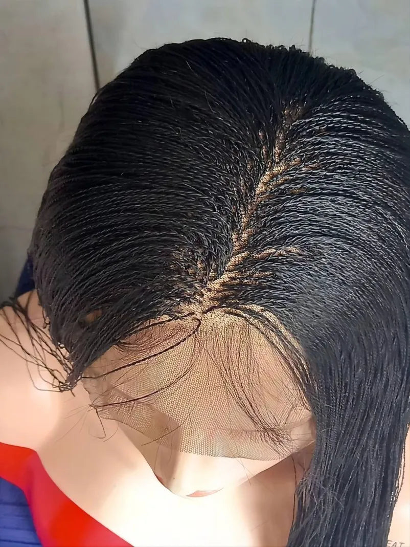 Passion Tribal Braids Wig | Red Dreadlocks & Micro Braids | Cornrow Accents | Synthetic Hair | Black Women