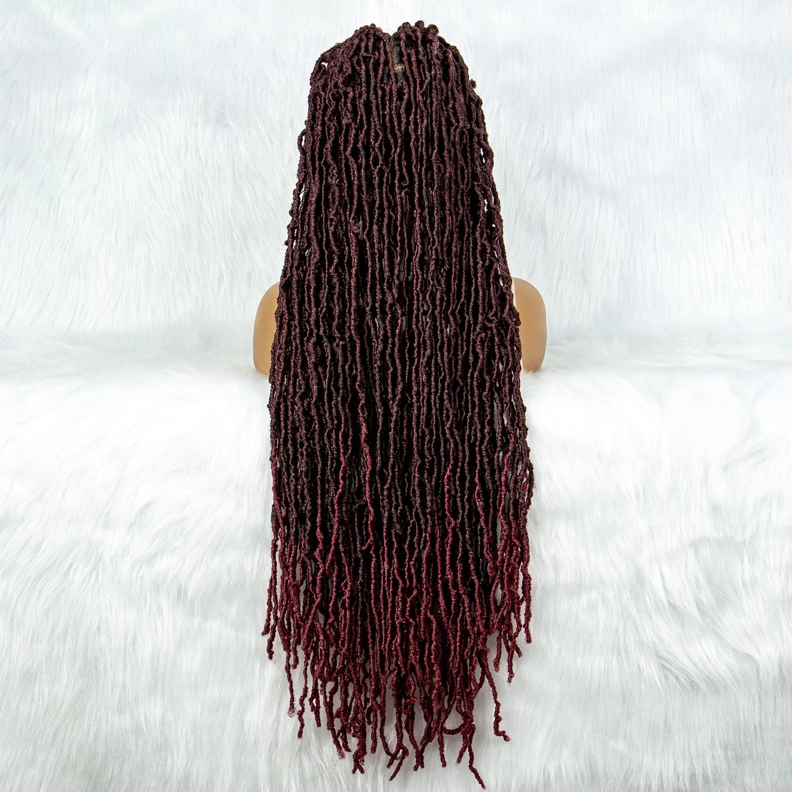 KIMA 36" Colorful Dreadlocks Braids Wig | Full Lace Front & Baby Hair Luxegan
