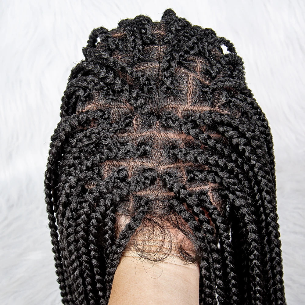 KIMA Goddess Box Braids Wig | Curly Accents | Full Lace Luxegan