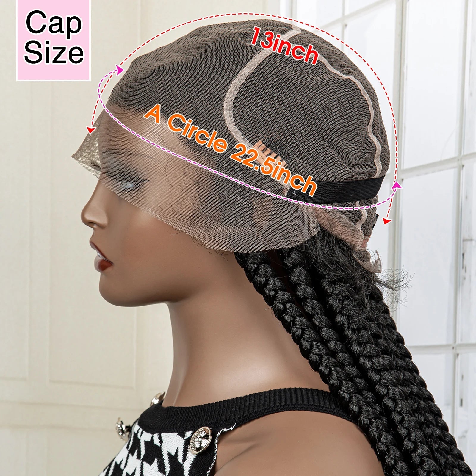 Jumbo Cornrow & Knotless Box Braids Wig | Full Lace | Baby Hair | Black Women Luxegan