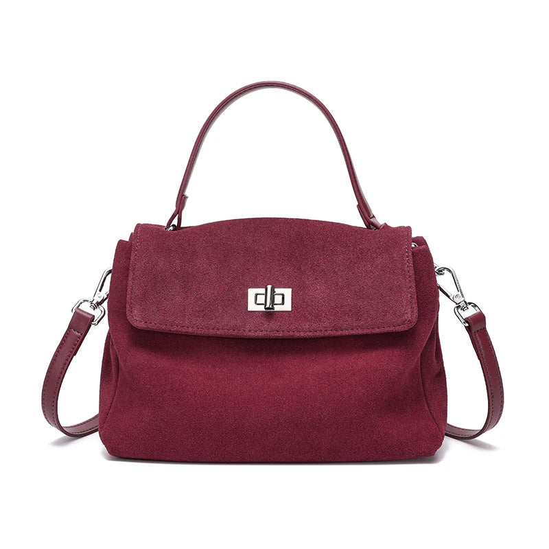 Women's Cow Genuine Leather Shoulder Bag Female Soft Natural Cowhide Retro Handbags Ladies Fashion Trend Commute Crossbody Bags Luxegan