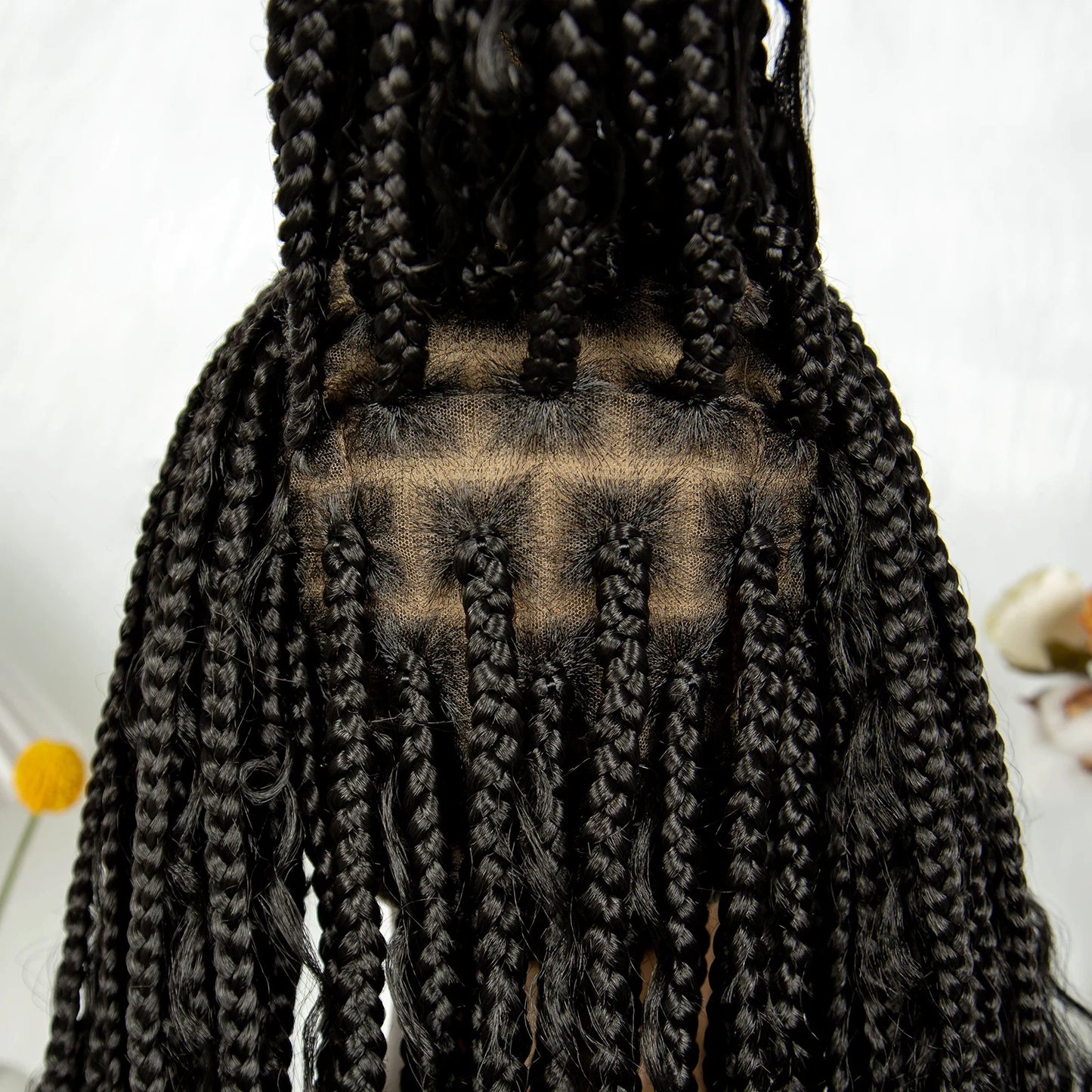 Curly End Box Braids Wig | Lace Front with Baby Hair Luxegan