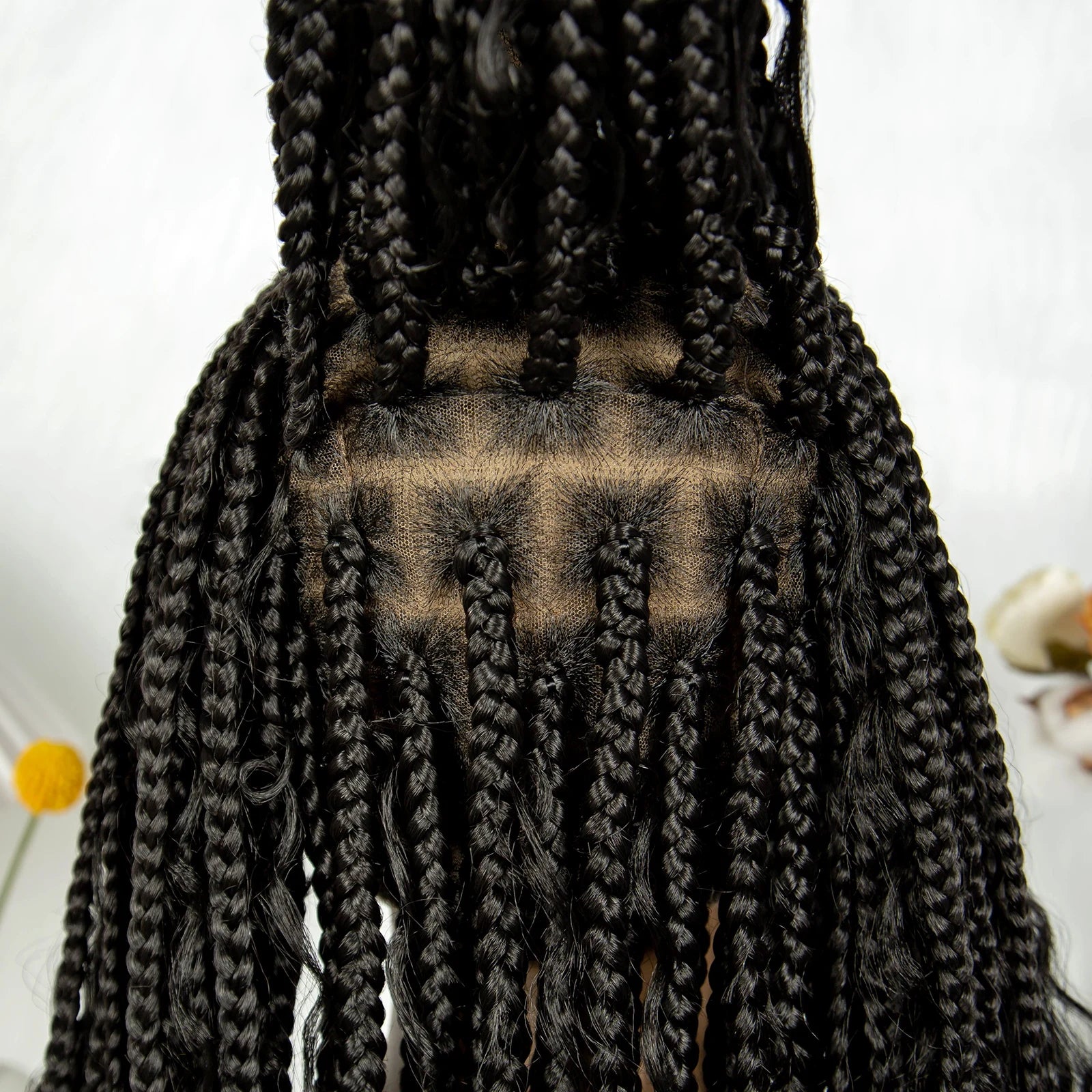 Curly End Box Braids Wig | Lace Front with Baby Hair Luxegan