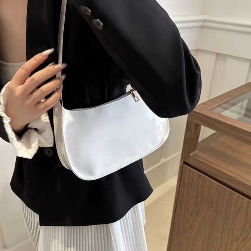 Soft PU Leather Retro Underarm Bag | Casual Hobo Shoulder Purse Luxegan