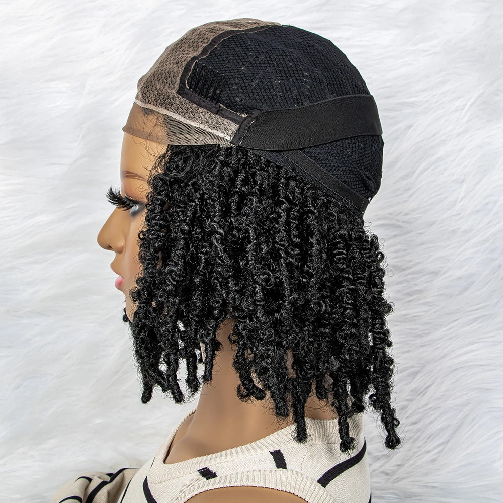14 Inch Box Braids Wig | 9x6 Lace Frontal | Curly Ends