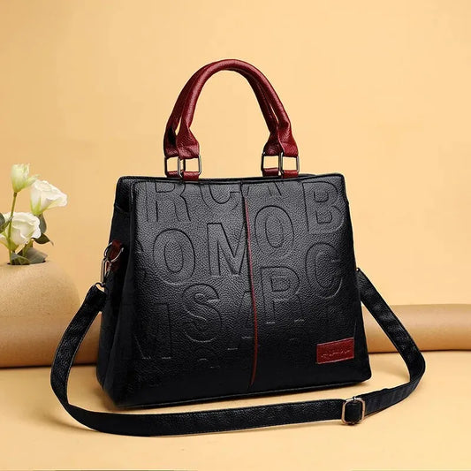 Women's Luxury Designer PU Leather Crossbody Bag | Large Capacity Casual Travel Handbag | Premium Microfiber Synthetic Leather Shoulder Tote | Multi-Compartment Zippered Daily Purse Luxegan