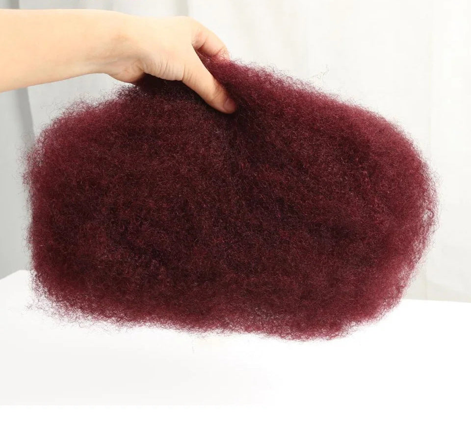 99J Burgundy Afro Kinky Bulk Human Hair | Brazilian Remy | Dreadlock & Braiding Hair | 50g