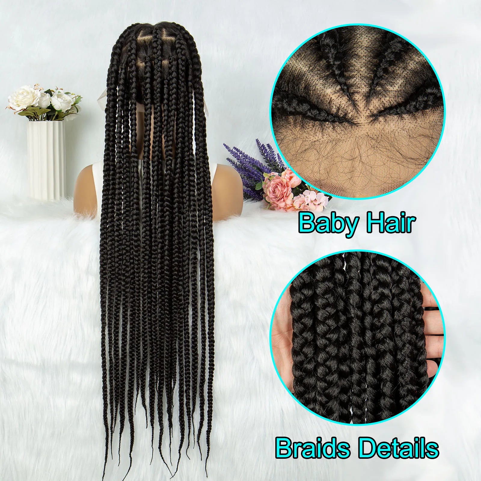 KIMA Boho Knotless Box & Twisted Dreadlocks Wig | Full Lace Luxegan