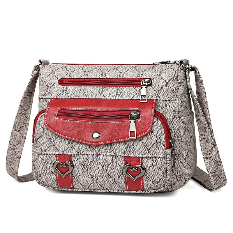 Old Style Multi-Bag Design | High-Quality Women’s Letter Print Handbag | Casual PVC Crossbody, Shoulder Bag & Wallet Set for Parties Luxegan