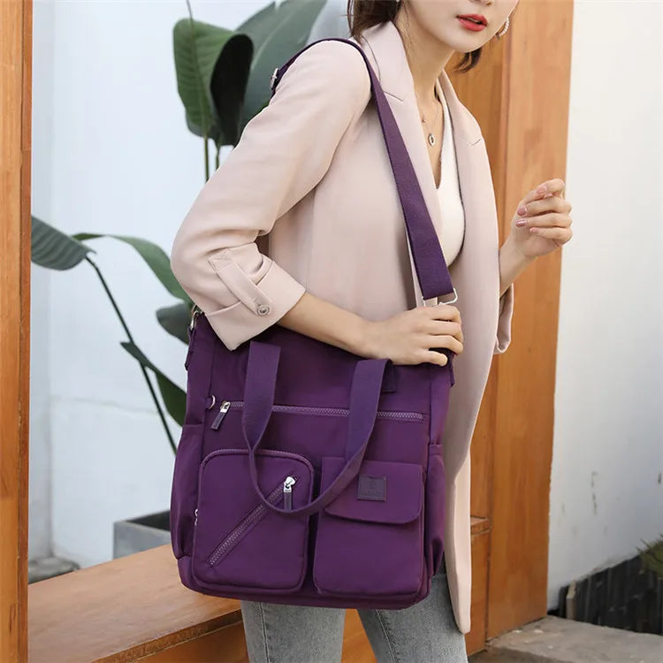 Women's Shoulder Bag High Quality Top-handle Bag Nylon Female Travel Bags | Large Capacity Shopping Bags Crossbody Bag For Ladies Luxegan