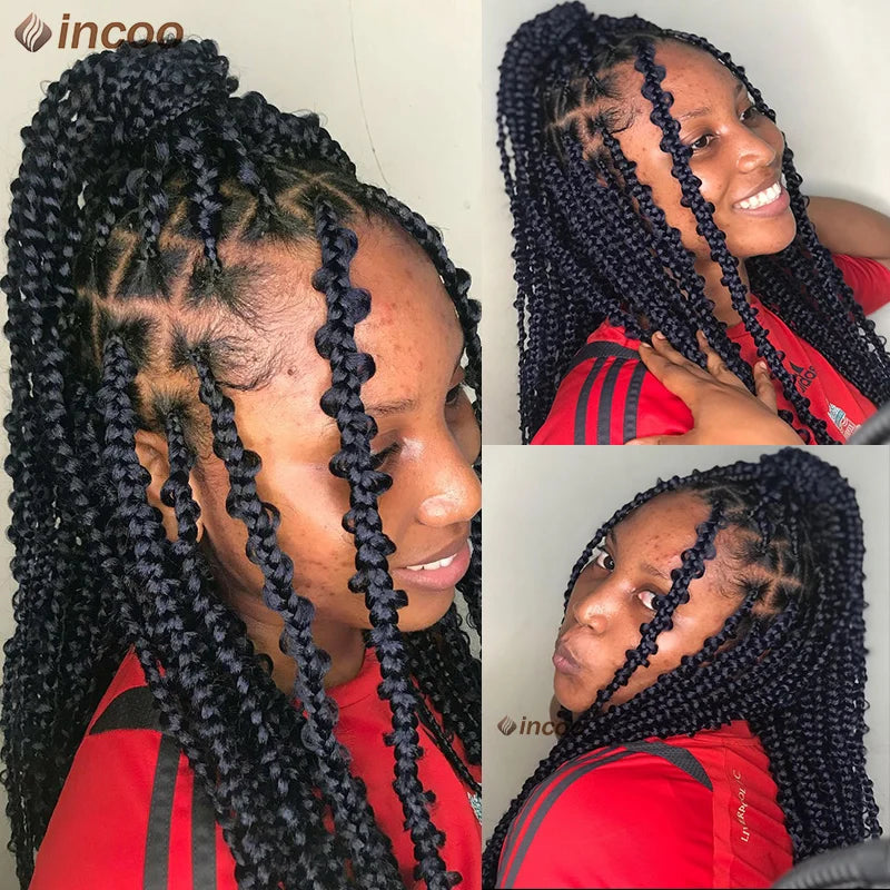 36" Butterfly Locs Crochet Wig | Full Lace Front | Knotless Braids | Baby Hair | Synthetic Luxegan