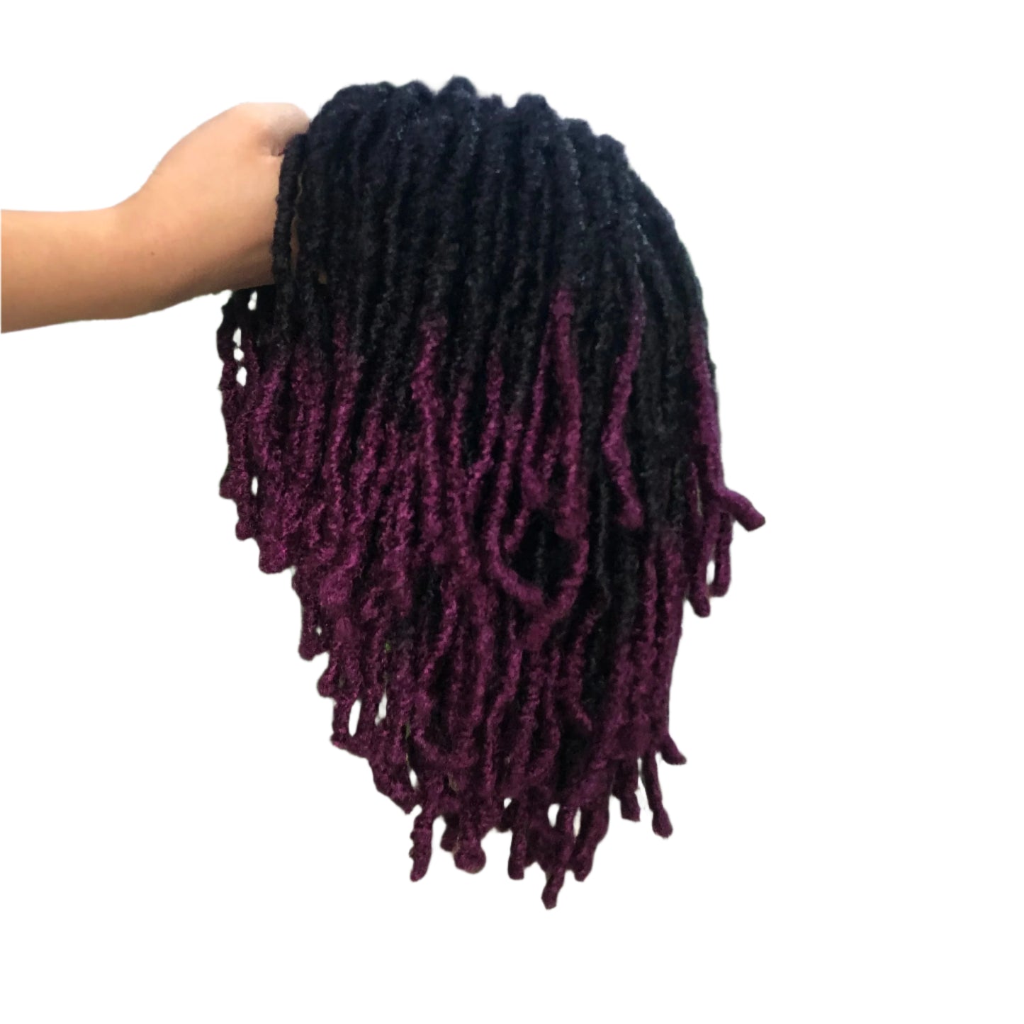 10" Short Braided Bob Wig | Faux Locs & Curly Twists | Black, Blonde, Red | Synthetic Hair