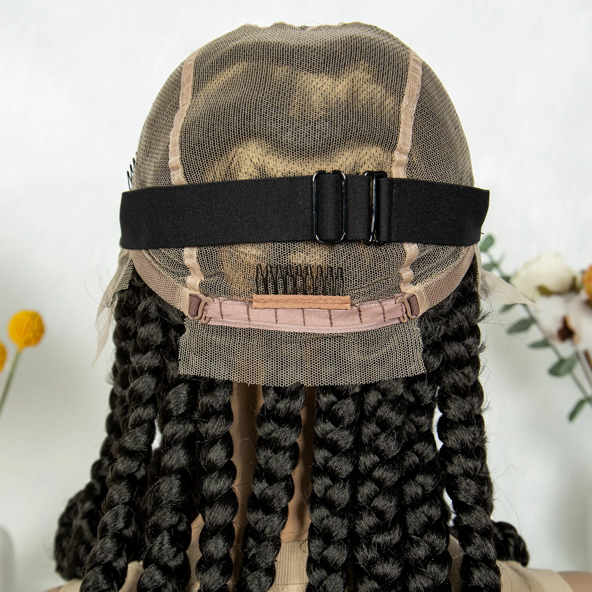 14 Inch Jumbo Bantu Knotless Box Braided Wig | Full Lace Cornrow