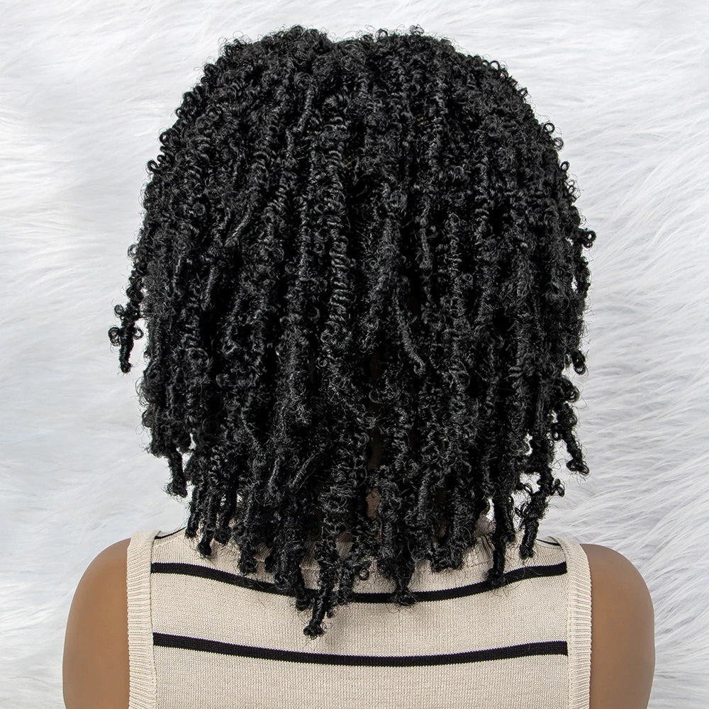 14 Inch Box Braids Wig | 9x6 Lace Frontal | Curly Ends