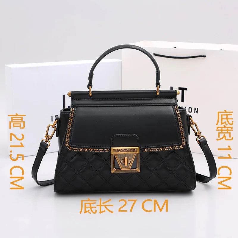 Women's Handbag New Autumn & Winter | High-End Light Luxury Diamond Grid Small Square Bag (Shoulder & Crossbody) Luxegan