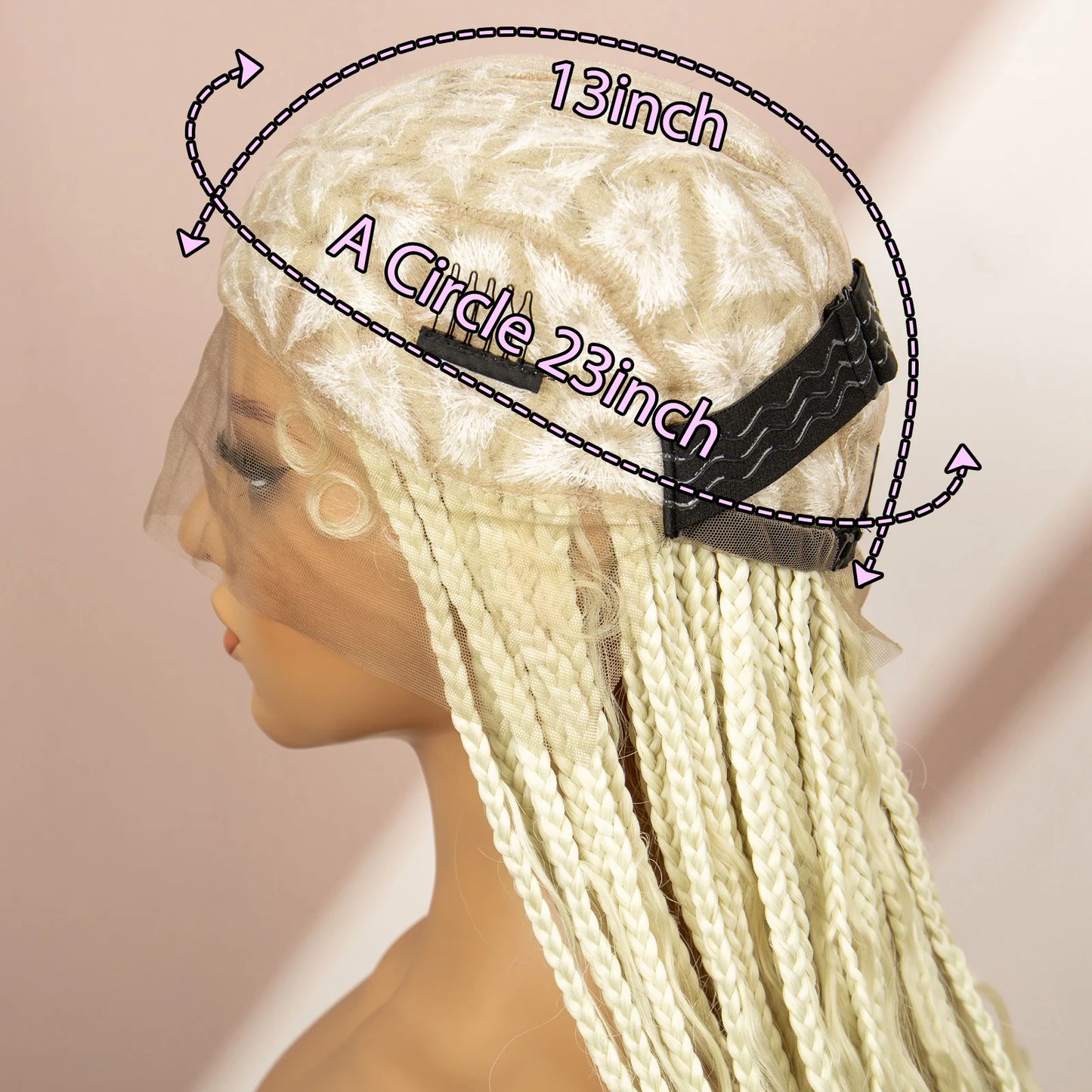 Boho Box Braided Wig with Curly Hair | Goddess Locs Accents | Full Lace Brown Braids Wig | Bohemian Box Braid Wig