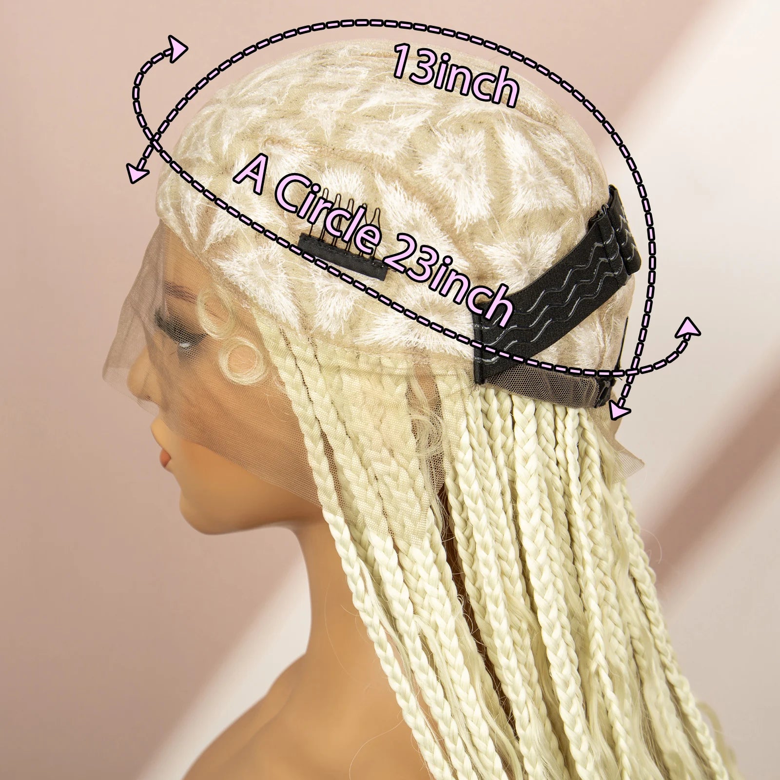 Boho Box Braided Wig with Curly Hair | Goddess Locs Accents | Full Lace Brown Braids Wig | Bohemian Box Braid Wig