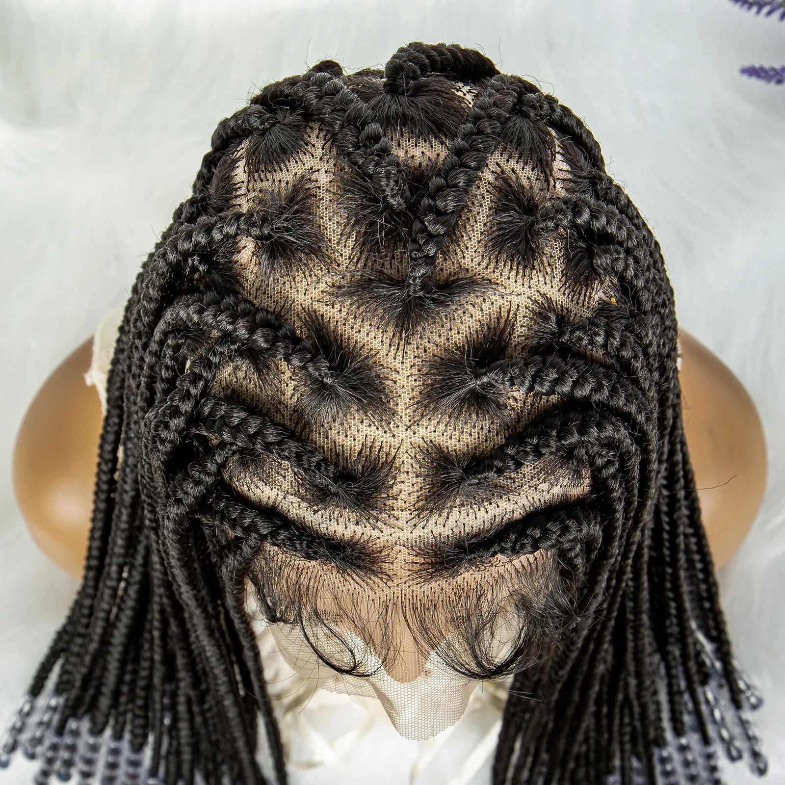 KIMA HD Full Lace Cornrow Braided Wig for Black Women Luxegan