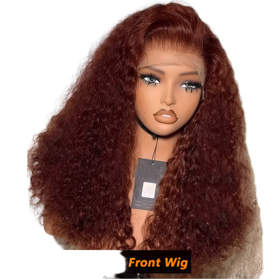 Honey Blonde Ombre Burmese Curly HD Lace Front Wig | 250% Density Human Hair | Ready-to-Wear Luxegan