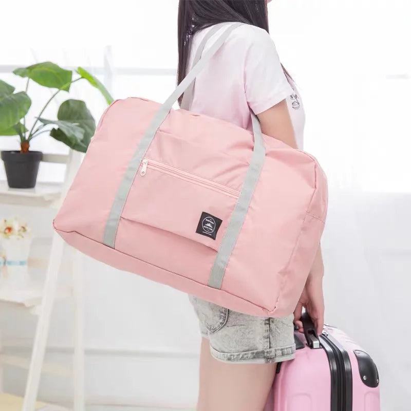 New Nylon Foldable Travel Bags | Unisex Large Capacity Shoulder Bag & Waterproof Handbag Luxegan