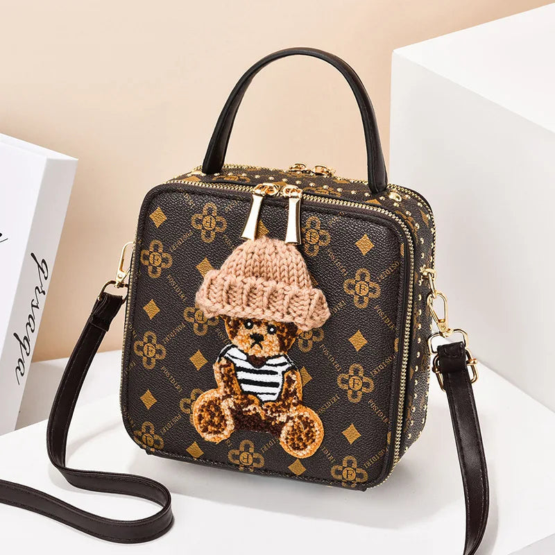 New Fashion Design Leather Women's Bag | Lady Commuter Small Square Bag & Hard Box Handbag Luxegan