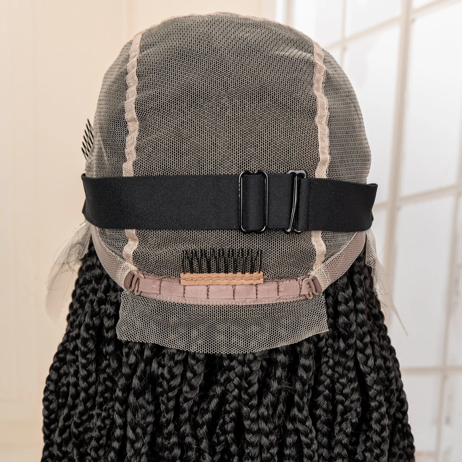 36" HD Full Lace Box Braided Wig | Ginger Color #350 | Lace Frontal Braids | Baby Hair | Synthetic Hair Wig - Luxegan