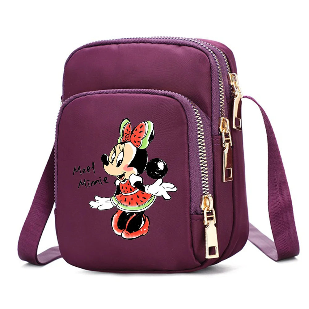 Mickey & Minnie Mouse Shoulder Bag | Cartoon Crossbody Handbag Luxegan