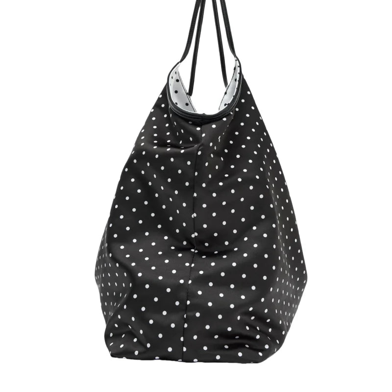 Fashionable Vintage Polka Dot Handbag | Large-Capacity Silk Messenger Tote | Comfortable Casual Shoulder & Crossbody Bag Luxegan