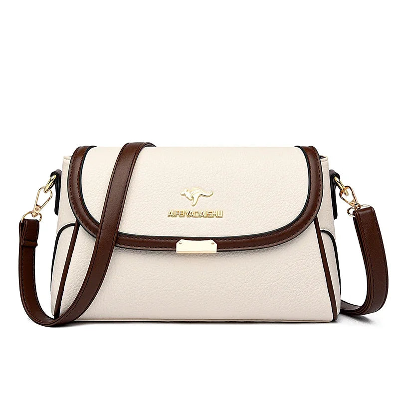 Solid Color High-Quality Leather Small Shoulder Bags | New Messenger Bags with Strap & Designer Crossbody Bag (Sac à Main) Luxegan