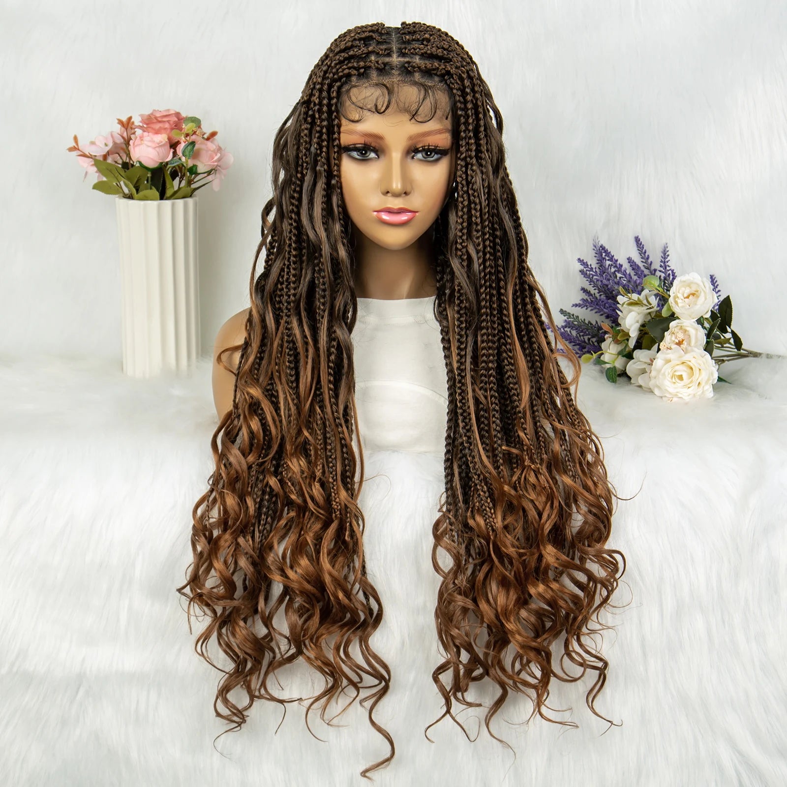 Knotless Box Braids & Dreadlocks Wig | Lace Front with Baby Hair Luxegan