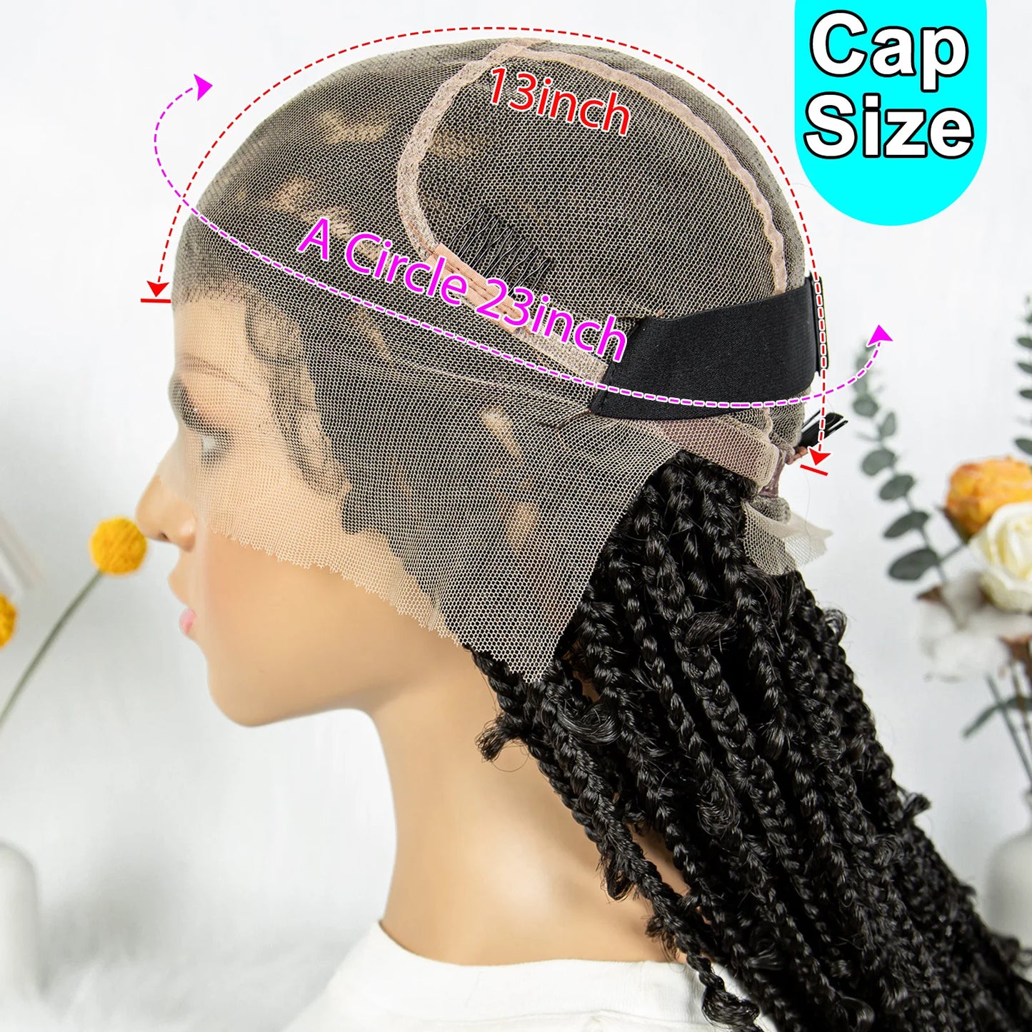 Kima Butterfly Crochet Box Braided Wigs Synthetic Cornrow Full Lace Wig Dreadlocks Wig Crochet For Black Women