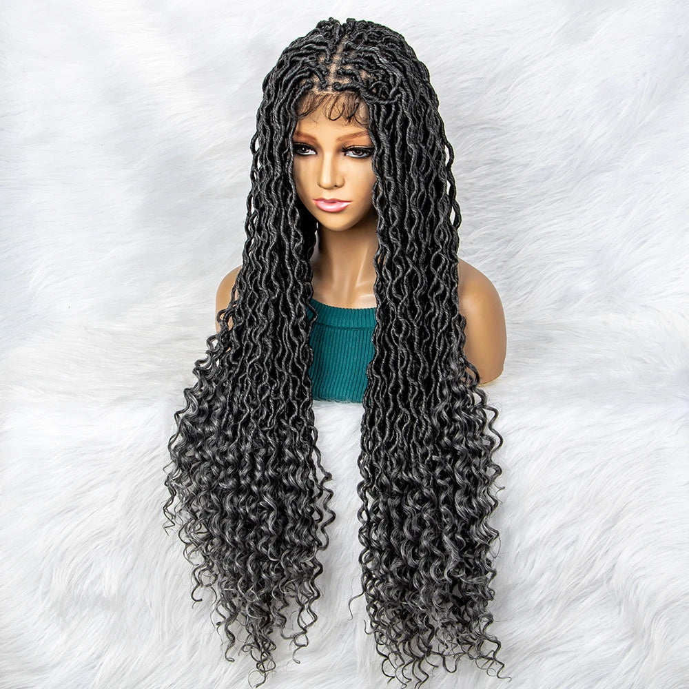 Goddess Box Braids Wig | Curly Ends | Full Lace | Crochet Hair | Black Women Luxegan