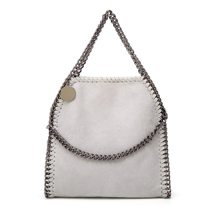 PU Leather Solid Bucket Bag | Soft Fashion Luxury Designer Chain Crossbody Luxegan