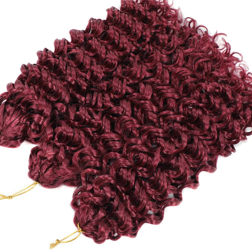 14–22 Inch Synthetic Deep Wave Crochet Hair | Afro Curl Braiding Extensions Luxegan