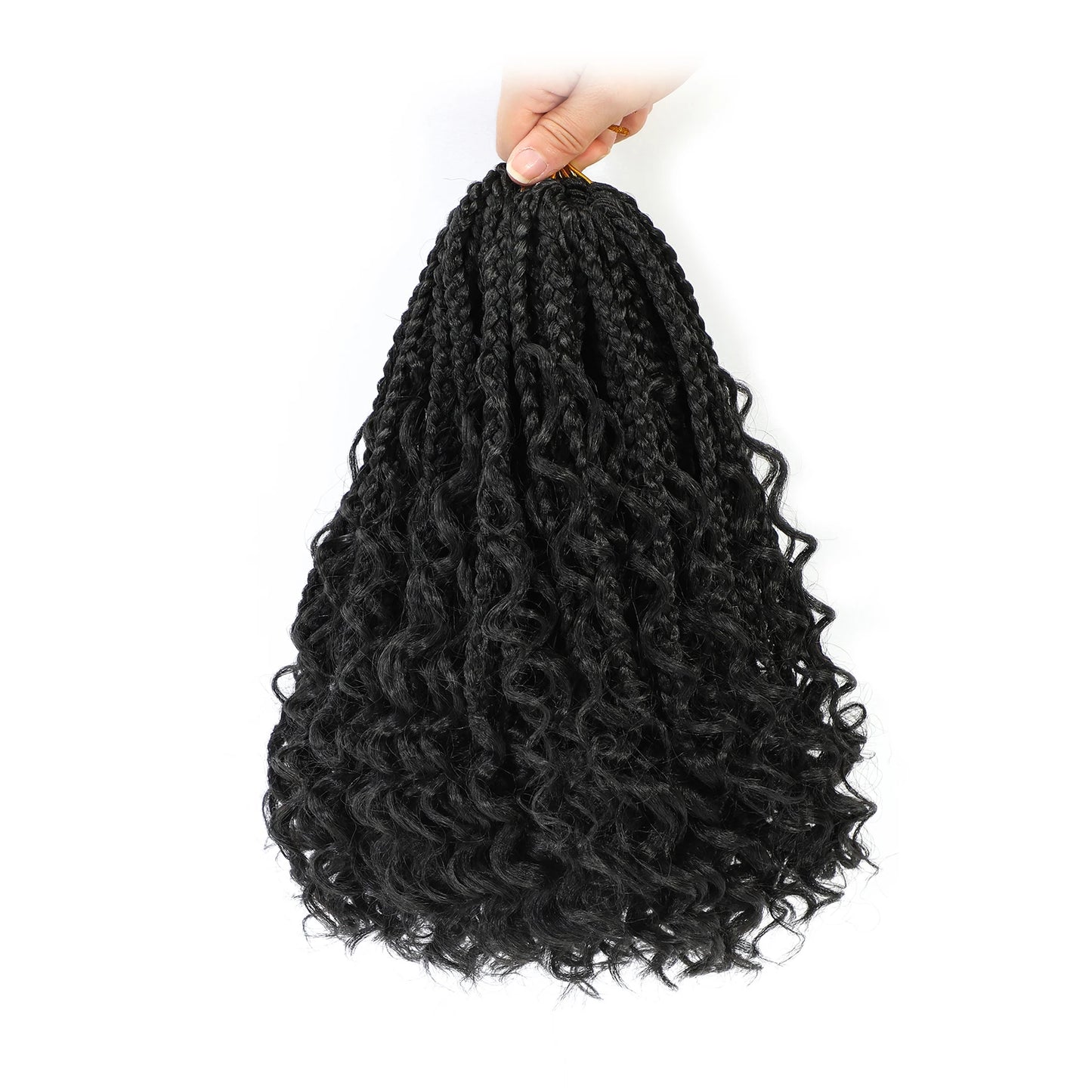 Goddess Box Braids Crochet Hair with Curly Ends | Synthetic Braids Luxegan