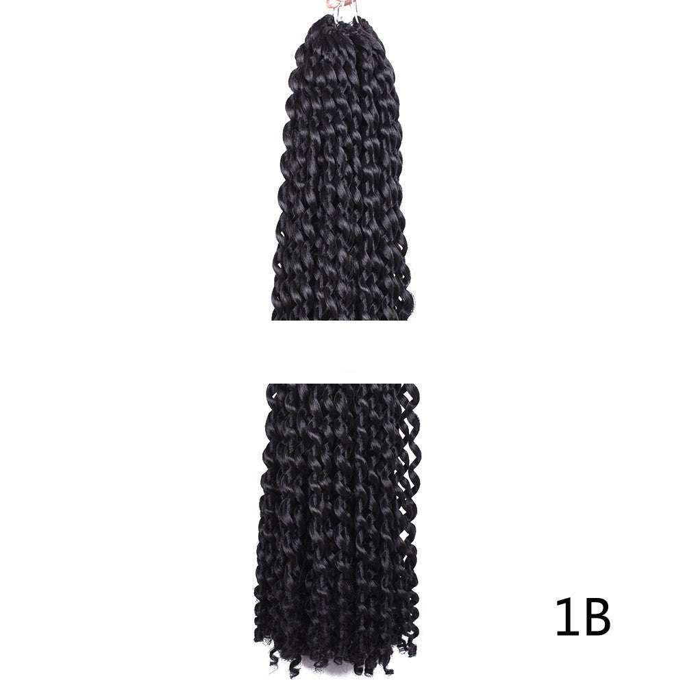 18-Inch Water Wave Passion Twist Wig | European & American Style Water Ripple Crochet Synthetic Fiber Luxegan