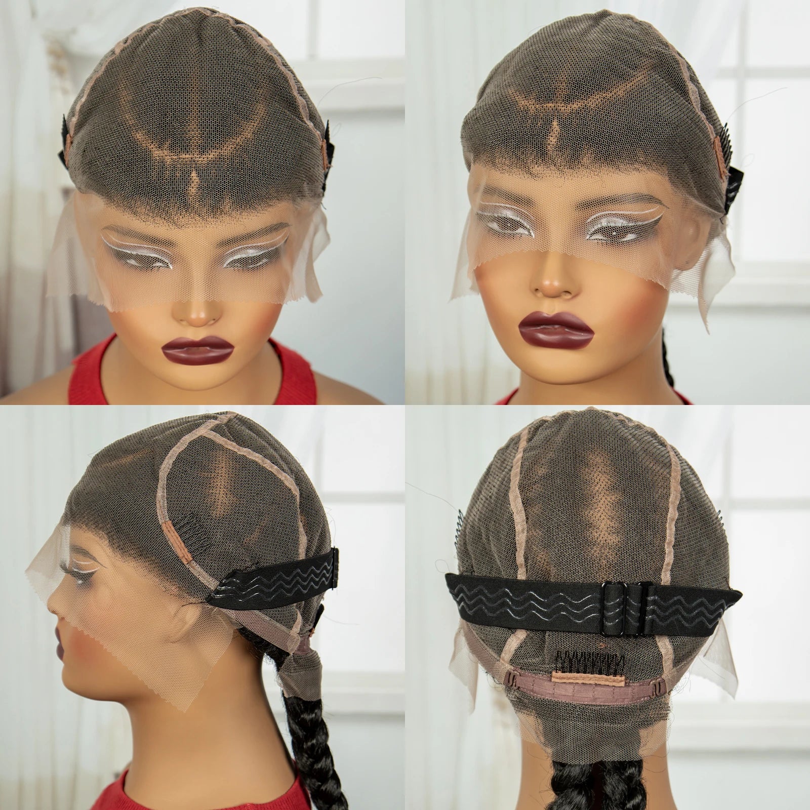 48" Super Long Cornrow Knotless Braids Wig | Full Lace Frontal Luxegan