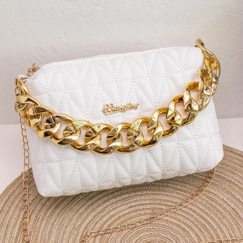Ladies' One-Shoulder Messenger Bag | Rhombus Bag & Small Square Handbag Luxegan