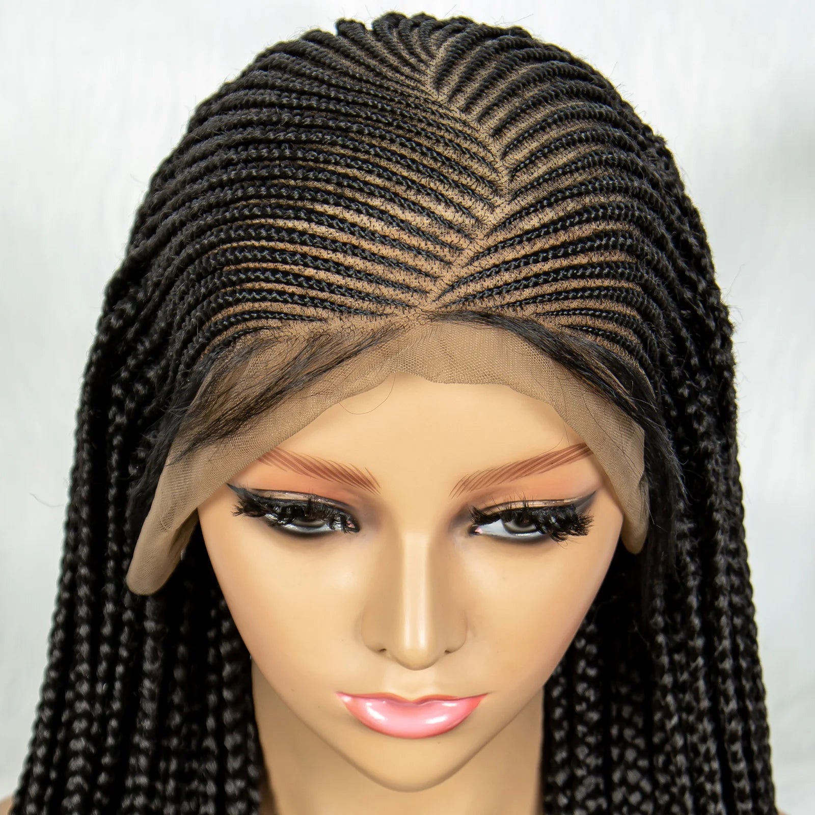 Full Lace Cornrow Box Braids Wig | Crochet Braided Style Luxegan