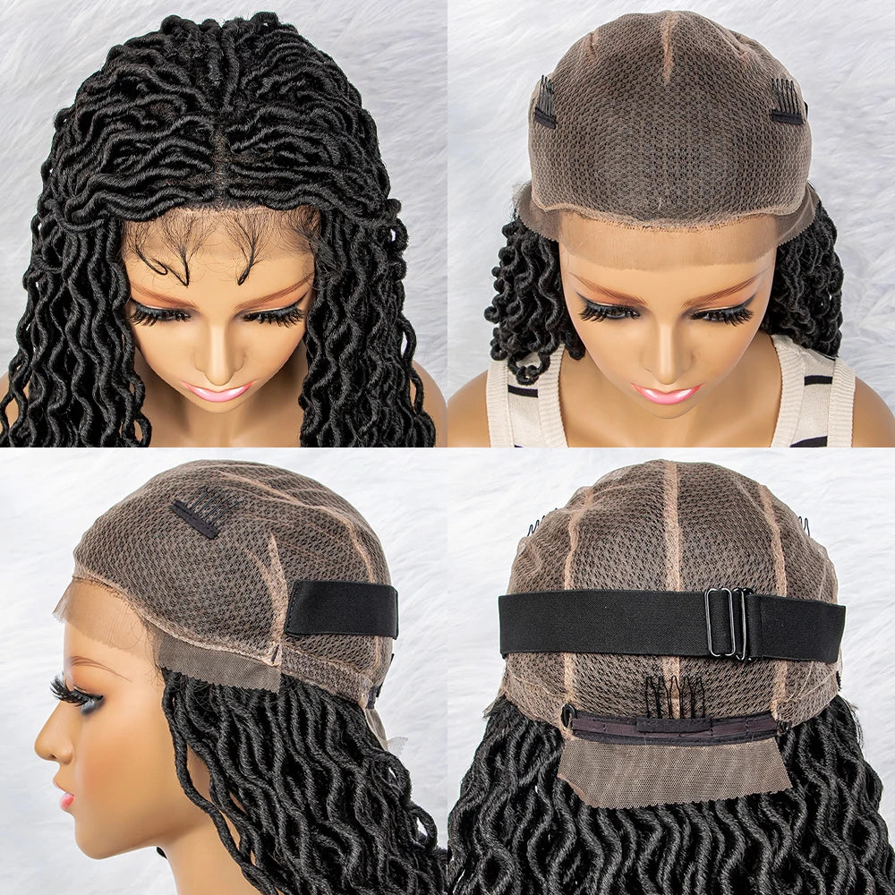 34" Dreadlocks Braided Wig | Full Lace Front with Baby Hair Luxegan