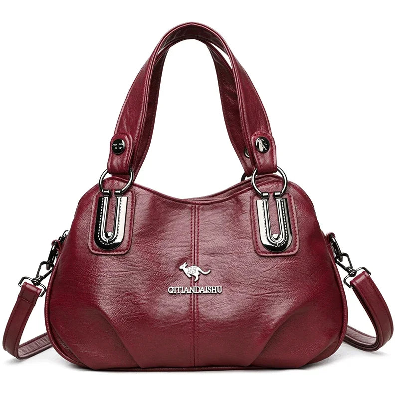 Luxury Handbags 3 Layers | Large Capacity Designer Handbags & Soft Leather Ladies Shoulder Crossbody Bag for Women (Sac) Luxegan