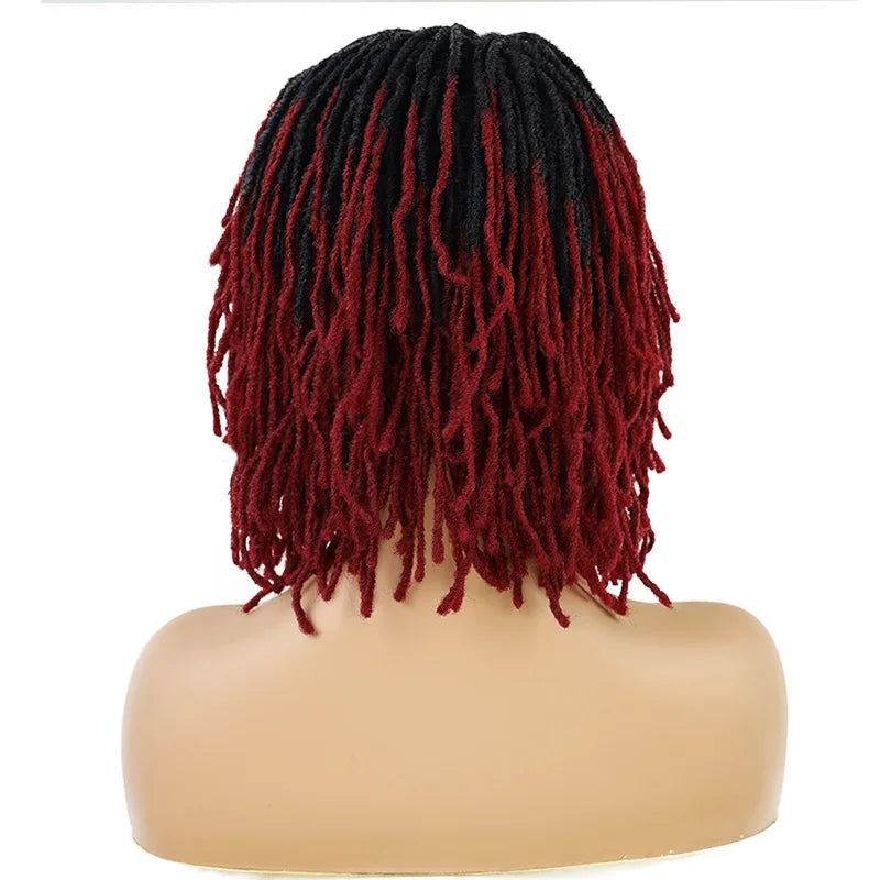 10" Short Dreadlock Wig | Afro Curly Twist | Faux Locs Braids | Heat Resistant | Black Women