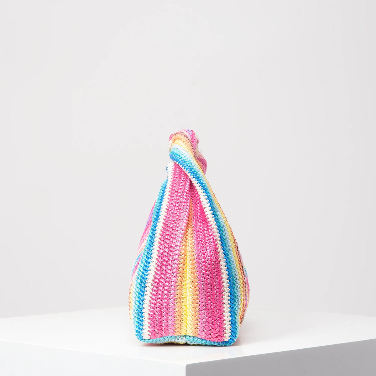 Vintage Woven Handbag | Simple Commuter Bag & Beach Wind Rainbow Purse Luxegan