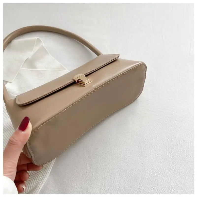 Women's Shoulder Bag Handbag | Retro Underarm Bag & Fashion Simple Solid Color New Hand Shoulder Bag Luxegan
